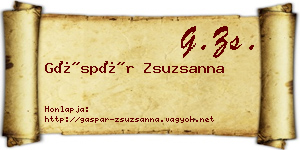 Gáspár Zsuzsanna névjegykártya