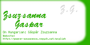zsuzsanna gaspar business card