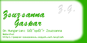 zsuzsanna gaspar business card